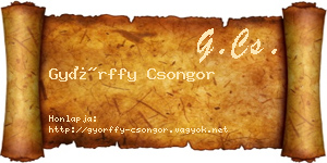 Győrffy Csongor névjegykártya